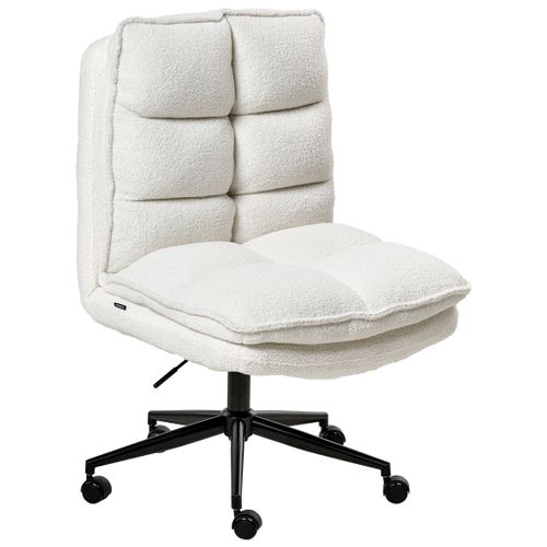 Chaise De Bureau Addison Bouclé Blanc
