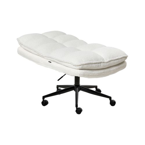 Chaise De Bureau Addison Bouclé Blanc
