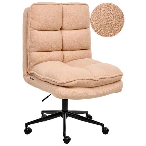 Chaise De Bureau Addison Bouclé Rose Pêche