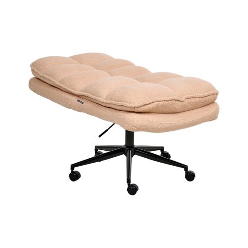 Chaise De Bureau Addison Bouclé Rose Pêche