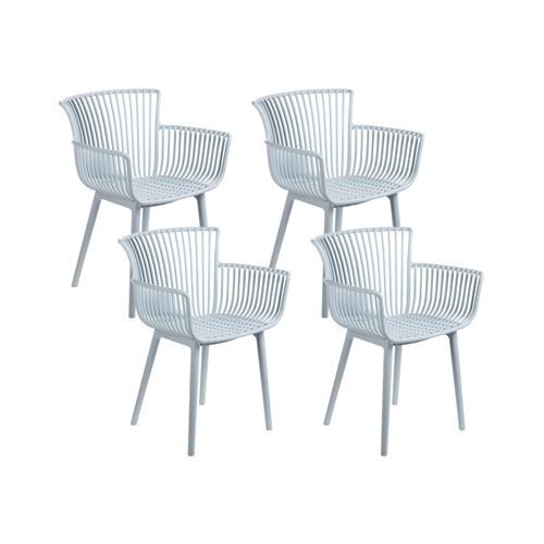 Lot De 4 Chaises De Jardin Pesaro Bleu Clair