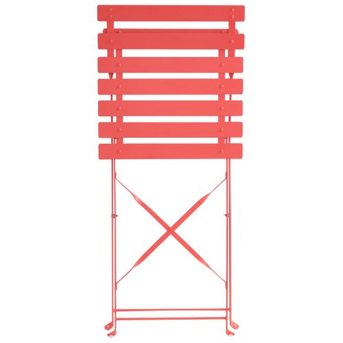 Salle à Manger De Jardin 4 Places Fiori Métal Rouge