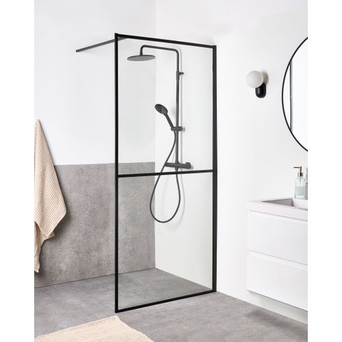 Parois De Douche Aculeo 90 X 195 Cm Noir