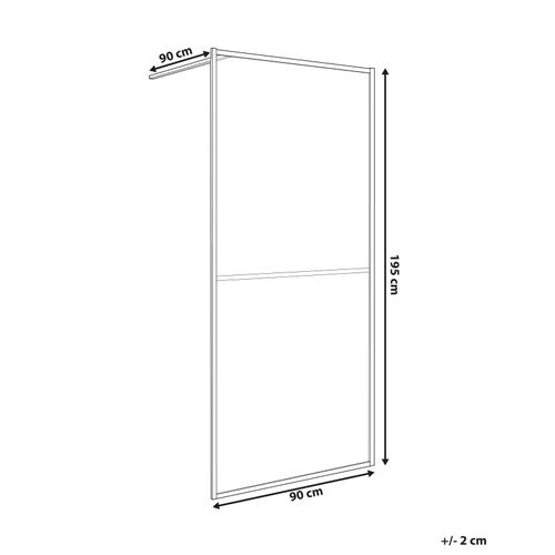 Parois De Douche Aculeo 90 X 195 Cm Noir