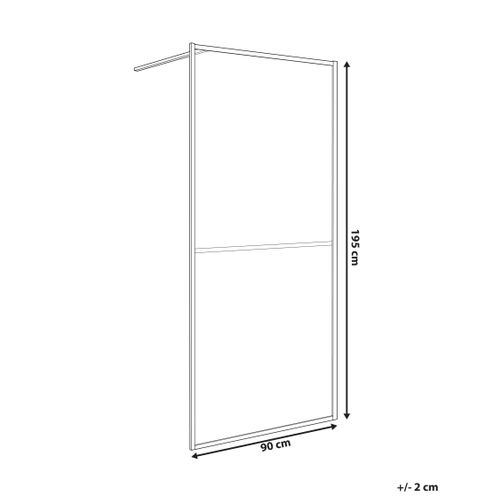 Parois De Douche Aculeo 90 X 195 Cm Noir