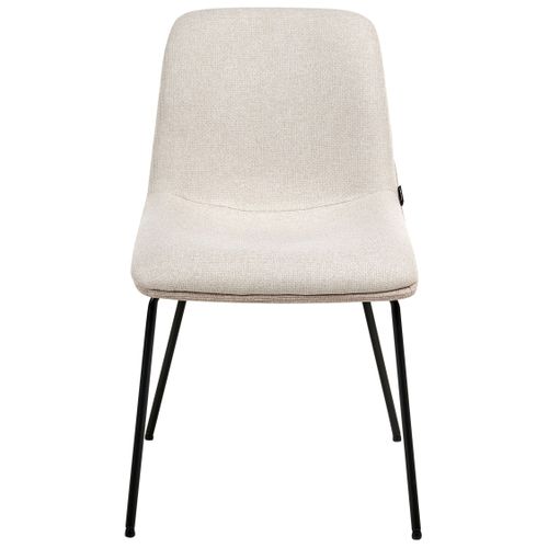Lot De 2 Chaises De Salle à Manger Lorida Tissu Beige