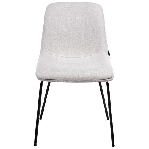 Lot De 2 Chaises De Salle à Manger Lorida Tissu Gris Clair