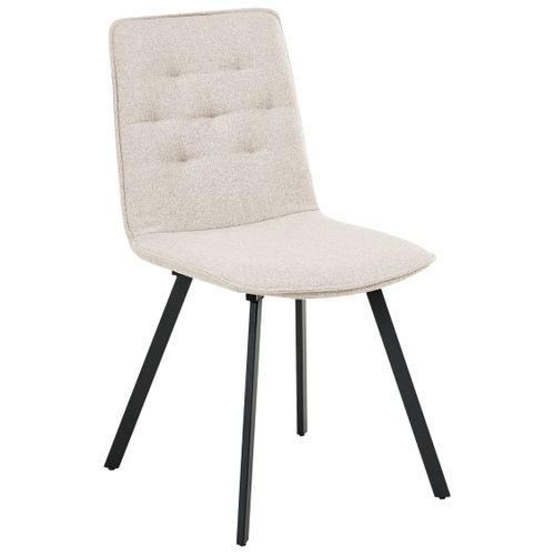 Lot De 2 Chaises De Salle à Manger Carver Tissu Beige