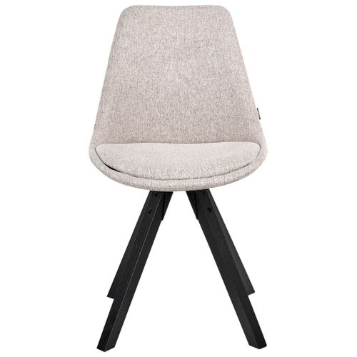 Lot De 2 Chaises De Salle à Manger Hedley Tissu Marron Clair