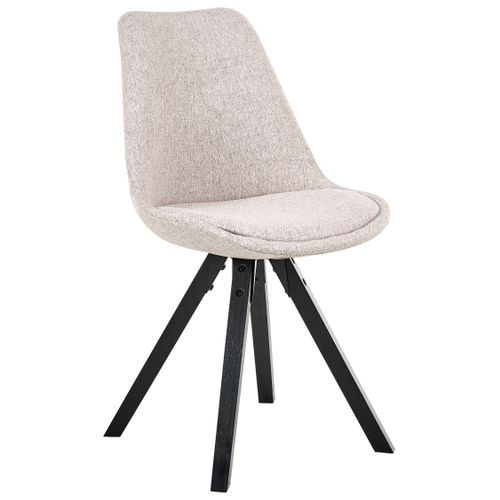 Lot De 2 Chaises De Salle à Manger Hedley Tissu Marron Clair