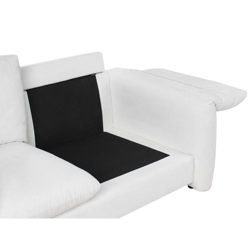 Canapé 2 Places Geta Tissu Blanc Cassé