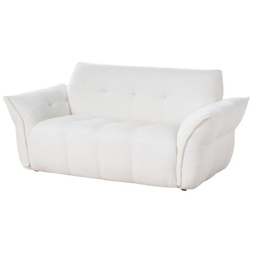 Canapé 2 Places Halba Bouclé Blanc