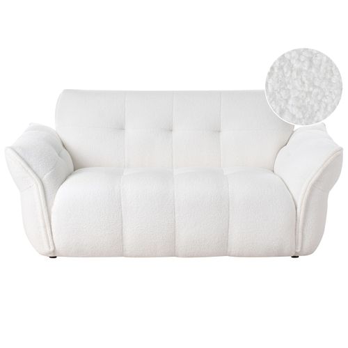 Canapé 2 Places Halba Bouclé Blanc