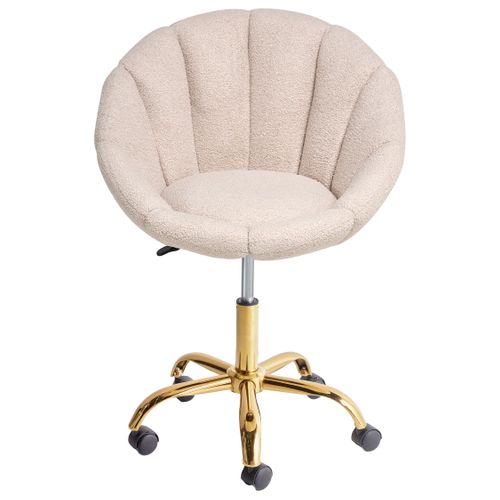 Chaise De Bureau Annabelle Bouclé Beige