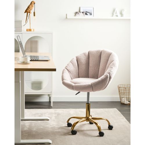 Chaise De Bureau Annabelle Bouclé Beige