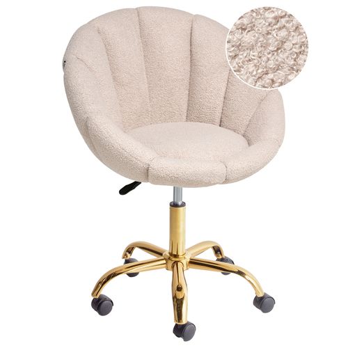 Chaise De Bureau Annabelle Bouclé Beige
