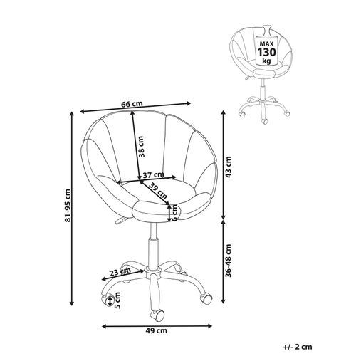 Chaise De Bureau Annabelle Bouclé Beige