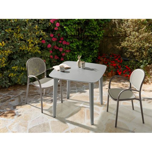 Table De Salle à Manger De Jardin Sorico 86 Cm 86 Cm Gris