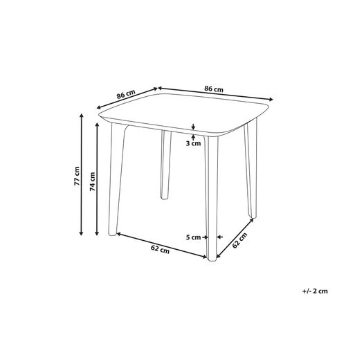 Table De Salle à Manger De Jardin Sorico 86 Cm 86 Cm Gris