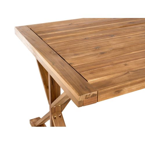 Table De Salle à Manger De Jardin Calabritto 90 Cm 180 Cm Acacia Marron