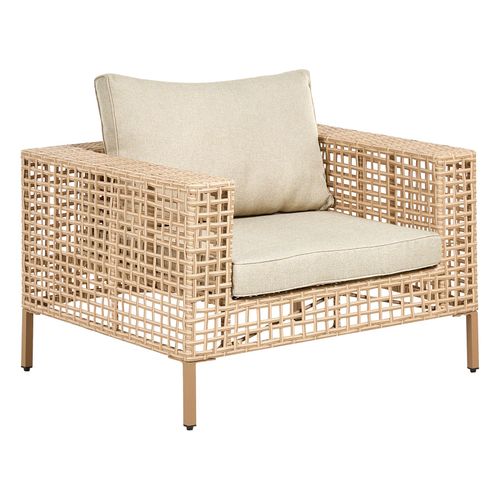 Ensemble De Salon De Jardin Avec Table 4 Places Calasetta Côté Droit Beige