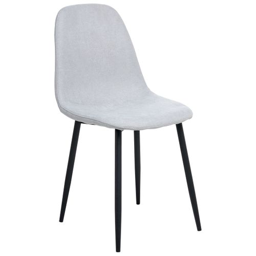 Lot De 4 Chaises De Salle à Manger Crandall Tissu Gris Clair