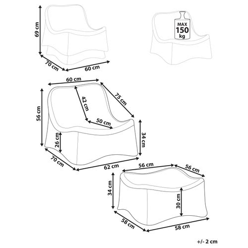 Fauteuil De Jardin Avec Ottoman Aigani Rotin Naturel