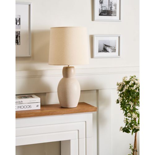 Lampe à Poser Deduru Céramique Beige