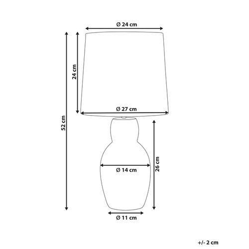 Lampe à Poser Deduru Céramique Beige