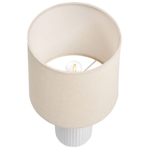 Lampe à Poser Saliente Céramique Blanc Cassé