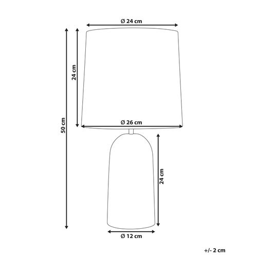 Lampe à Poser Saliente Céramique Blanc Cassé