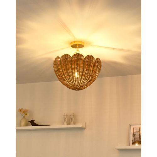 Lampe Suspension Mandekal Rotin Naturel