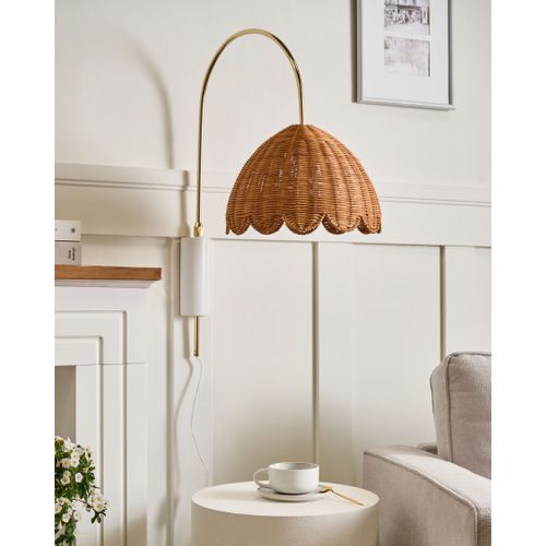 Lampe Murale Valukkai Rotin Naturel
