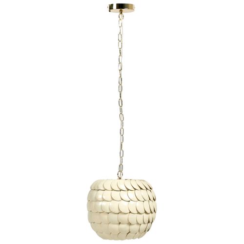 Lampe Suspension Maskeliya Coquille De Noix De Coco Beige