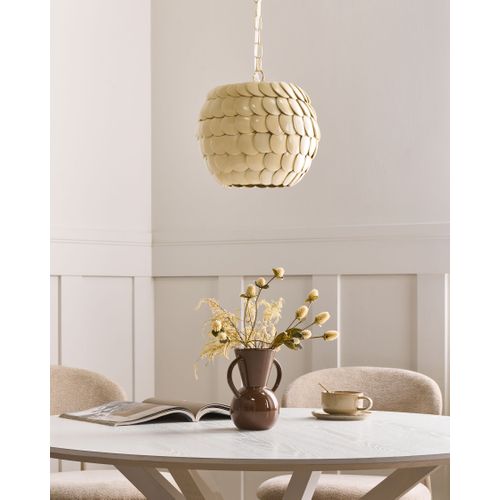 Lampe Suspension Maskeliya Coquille De Noix De Coco Beige