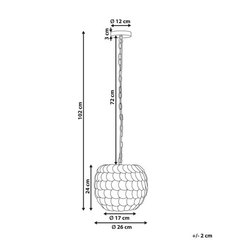 Lampe Suspension Maskeliya Coquille De Noix De Coco Beige