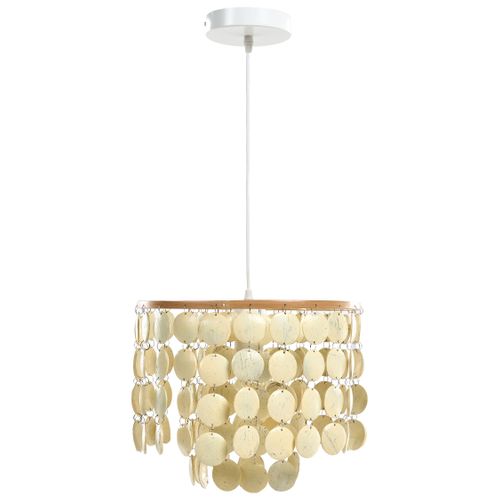 Lustre Parangi Coquille De Noix De Coco Beige Clair