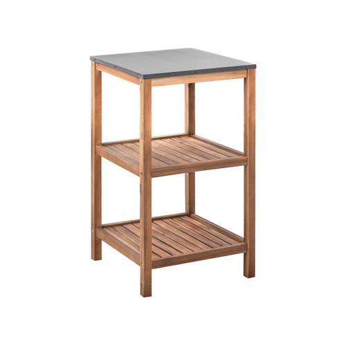 Ilot De Cuisine Extérieure Brucoli Acacia Marron