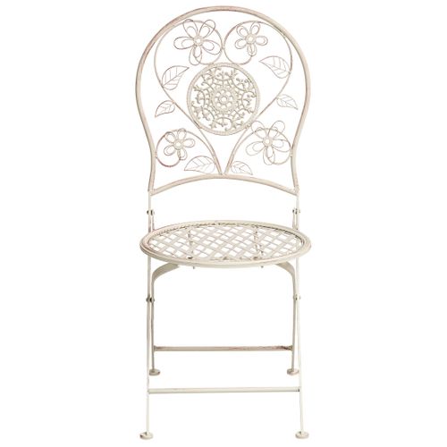 Lot De 2 Chaises De Jardin Yaviza  Pliant Métal Beige Clair