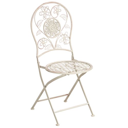 Lot De 2 Chaises De Jardin Yaviza  Pliant Métal Beige Clair