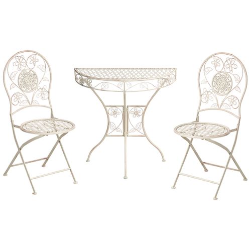 Ensemble Pour Bistro Yaviza Métal Beige Clair