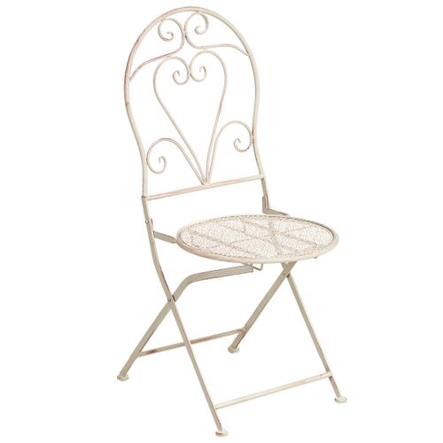 Lot De 2 Chaises De Jardin Folelli  Pliant Métal Beige Clair