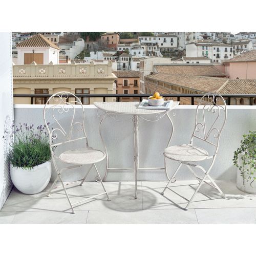 Ensemble Pour Bistro Folelli Métal Beige Clair