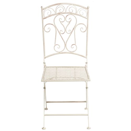 Lot De 2 Chaises De Jardin Juina Pliant Métal Beige Clair