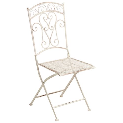 Lot De 2 Chaises De Jardin Juina Pliant Métal Beige Clair