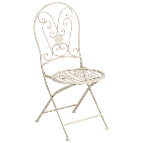 Lot De 2 Chaises De Jardin Coggia Pliant Métal Beige Clair