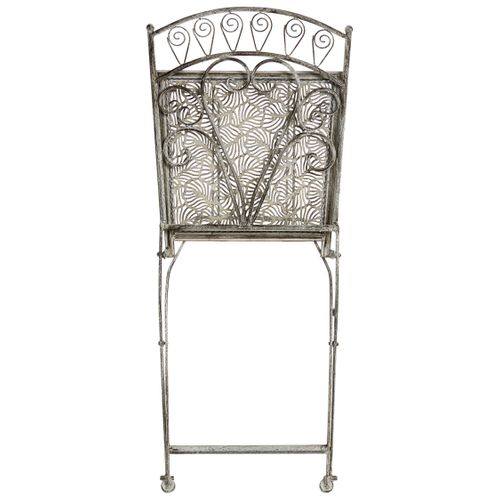 Lot De 2 Chaises De Jardin Nurra Pliant Métal Gris