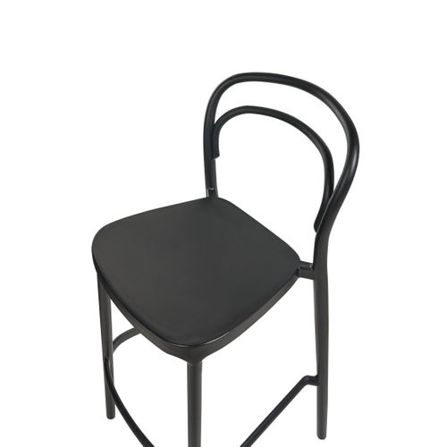 Lot De 2 Chaises De Bar De Jardin Porano Noir