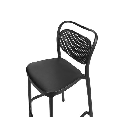 Lot De 2 Chaises De Bar De Jardin Celleno Noir