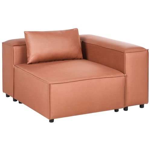 Module D'angle Brande Cuir Pu Marron Doré Symétrique